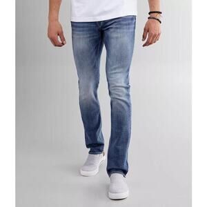 Departwest Size 28 x 32 Trouper Straight Stretch Jeans Low Rise Whiskered Buckle